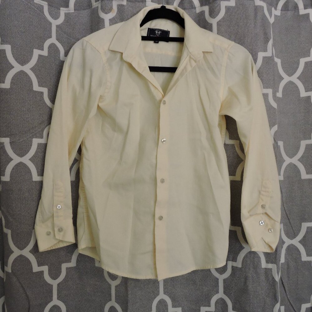 GUC Black Bianco Boy's Long Sleeve Oxford Size 10